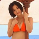 橘花凛グラビア動画 オレンジビキニがエロキュートな超乳ビーチエンジェル