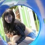 月城まゆグラビア動画 マイクロショートパンツの美ヒップ野外露出